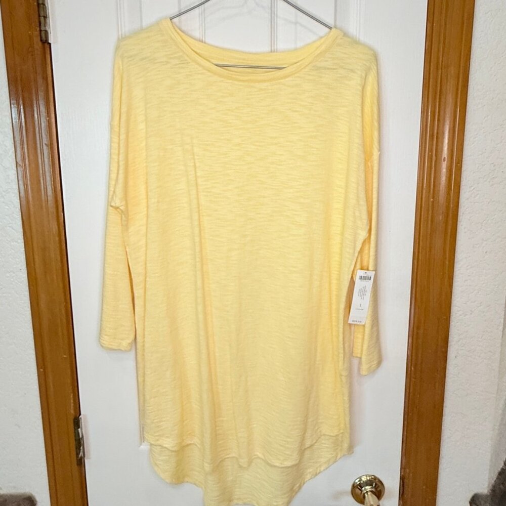 Chico's Drop-shoulder Yellow Tunic - sz M (Chico's 1) - NWT!!
